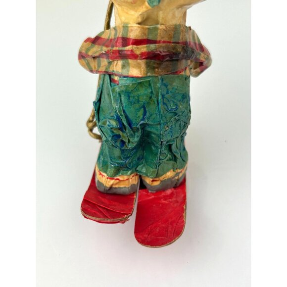 Rare Paper Mache Raggedy Andy Skiing Ornament Vintage Handmade Christmas READ - Picture 8 of 16